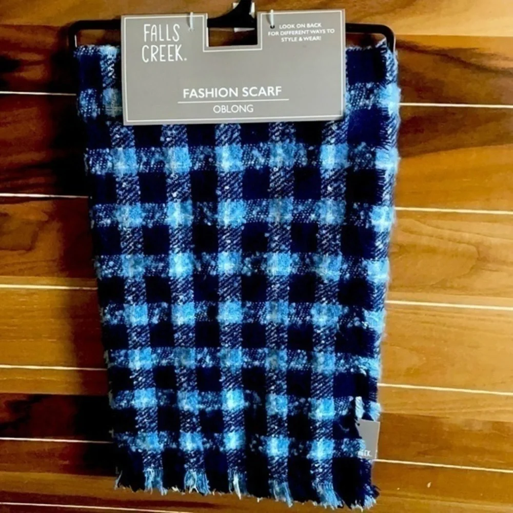 Falls Creek Fashion blue Scarf Wrap Oblong